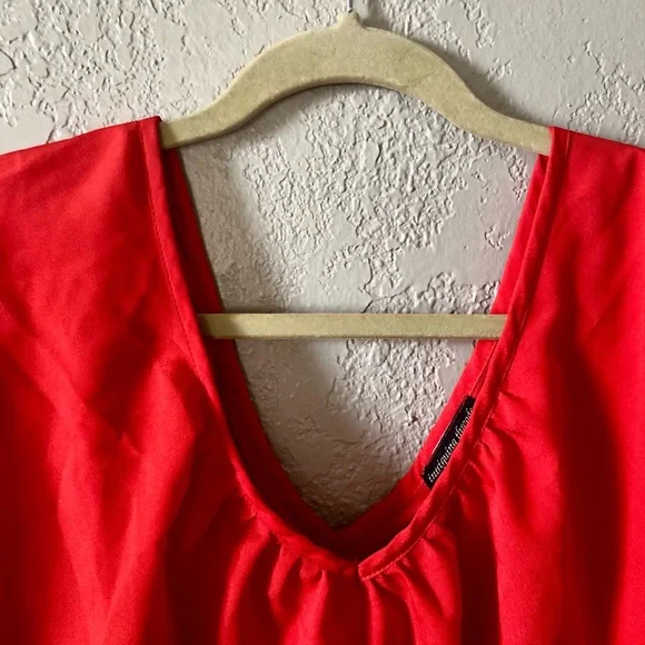 PLUS! Elastic Waist Scoop Neck Flutter Sleeve Dress - Picture 7 of 13